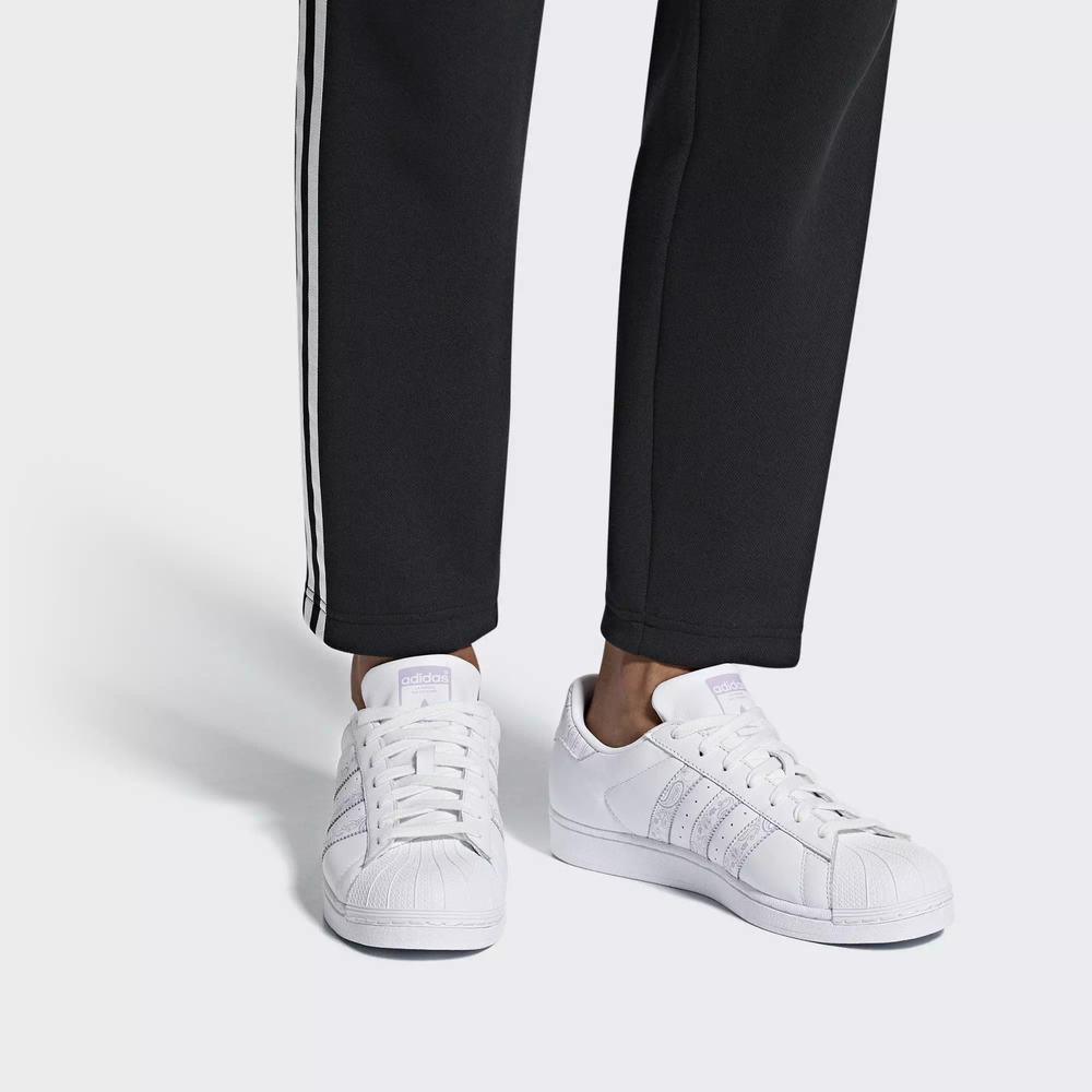 Adidas Superstar Tenis Blancos Para Hombre (MX-63734)